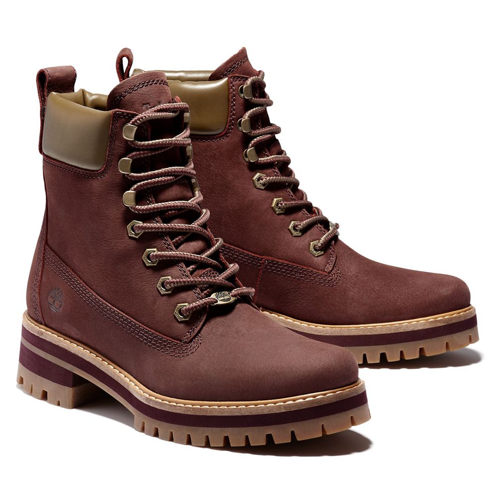 Botas Feminino - Timberland 6-Inch Courmayeur Valley - VNWOA0759 - Bordeaux